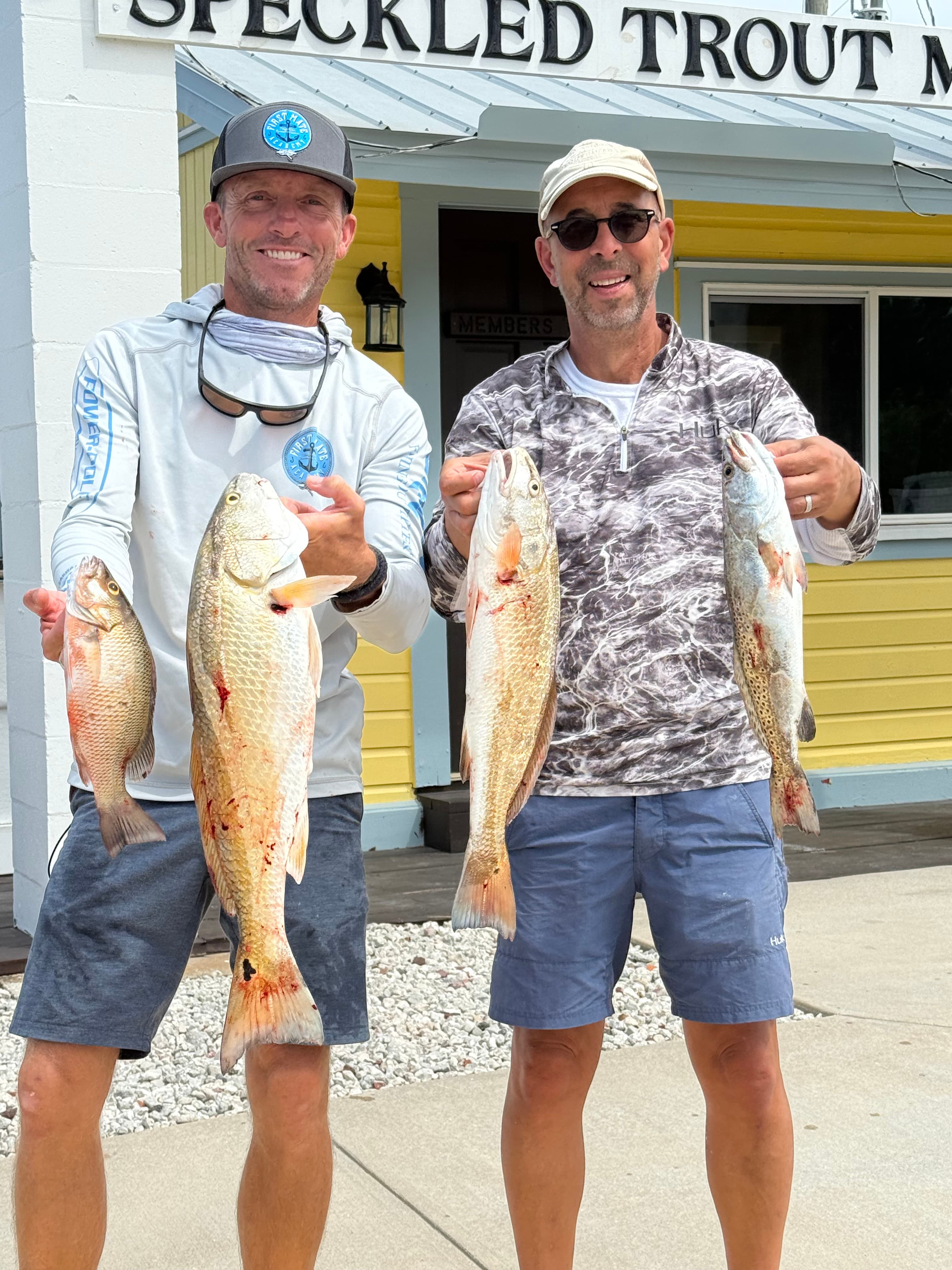 Anglers with grouper and snapper catch